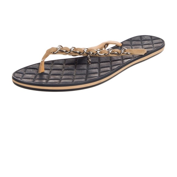 CHANEL Shoes - Chanel 2015 Interlocking CC Logo Flip Flops
Women’s Size: 8.5 (US 8.5 / IT 38.5)